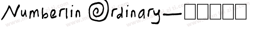 Numberlin Ordinary字体转换